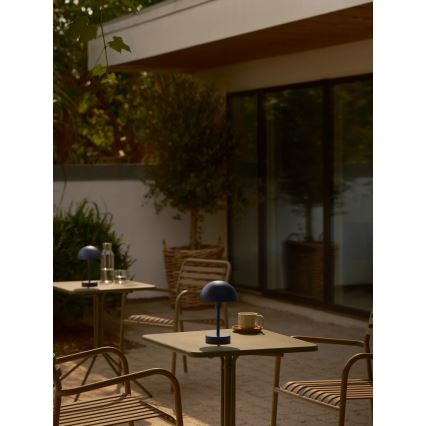 Nordlux - LED димируема презареждаема сензорна външна настолна лампа ELLEN LED/2,8W/3,7V 2200 mAh IP44 синя