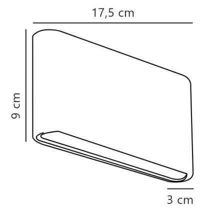 Nordlux - LED Екстериорен аплик KINVER LED/8,5W/230V IP54 черен