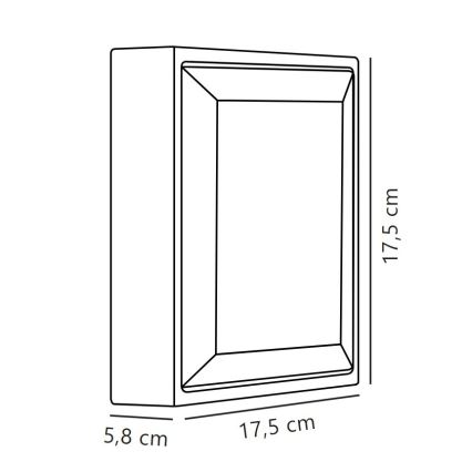 Nordlux - LED Екстериорен аплик OLIVER LED/9W/230V IP54 17,5x17,5 см