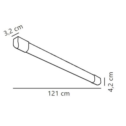 Nordlux - LED Флуоресцентна лампа ARLINGTON LED/18W/230V 121 см