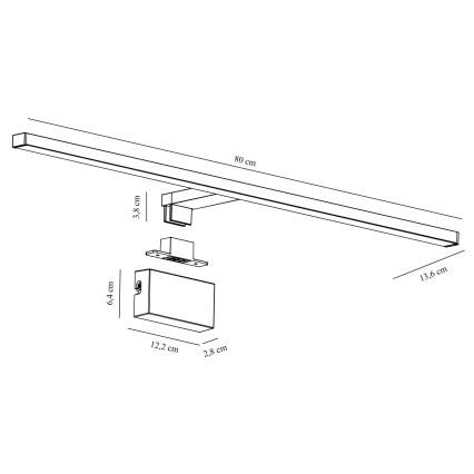 Nordlux - LED Лампа за огледало в баня MARLEE LED/11,5W/230V 3000K IP44 черен