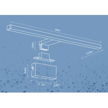 Nordlux - LED Лампа за огледало в баня MARLEE LED/8,9W/230V IP44 4000K 50 см черен