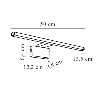 Nordlux - LED Лампа за огледало в баня MARLEE LED/8,9W/230V IP44 3000K 50 см лъскав хром
