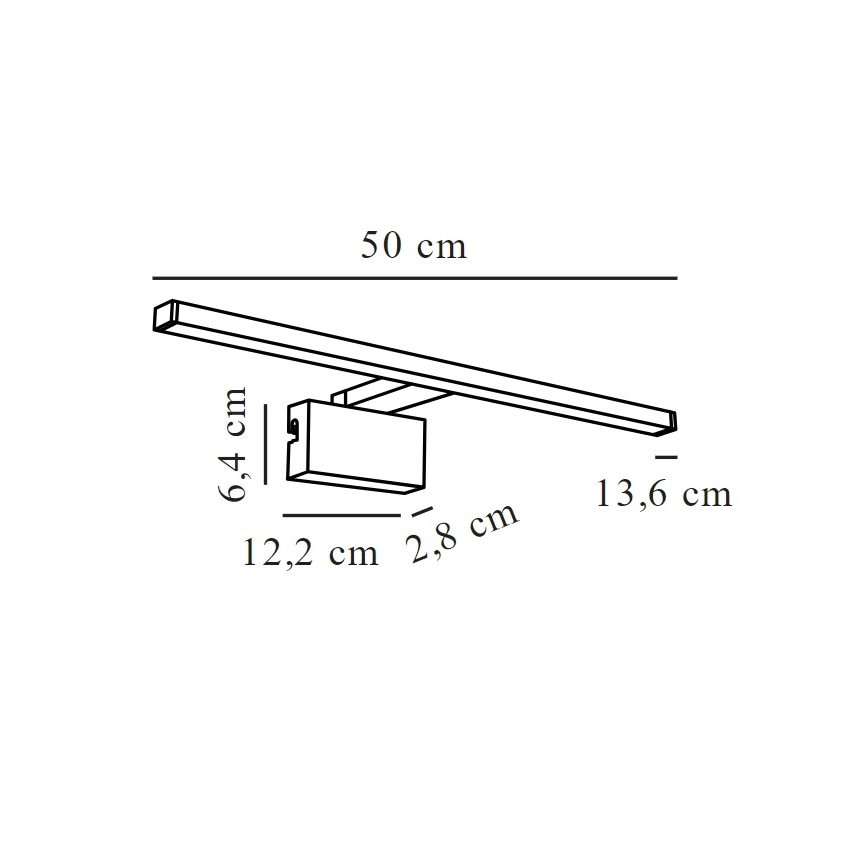 Nordlux - LED Лампа за огледало в баня MARLEE LED/8,9W/230V IP44 3000K 50 см лъскав хром