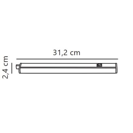Nordlux - LED Лампа за под кухненски шкаф LATONA LED/4W/230V 3000/4000K  31,2 см