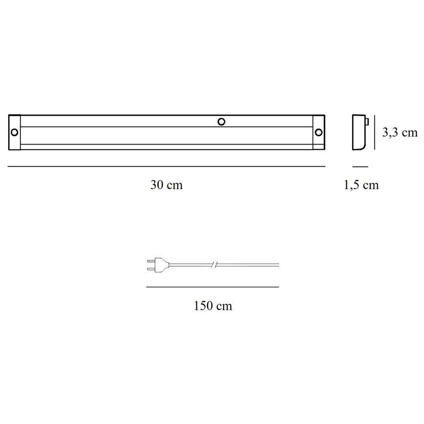 Nordlux - LED Лампа за под кухненски шкаф PRESTON LED/4W/230V 3000/4000K 30 см
