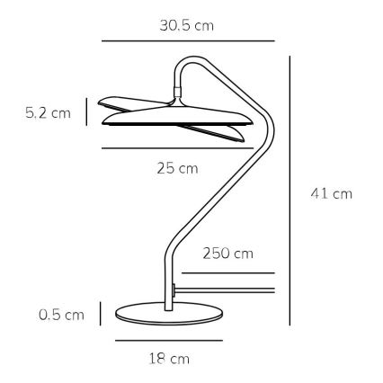Nordlux - LED настолна лампа ARTIST LED/15W/230V черна
