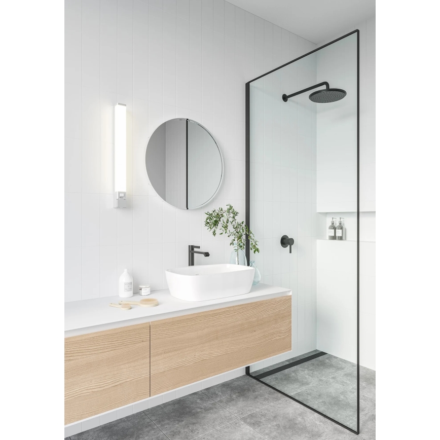 Nordlux - LED осветление за огледало за баня със вградена розетка SJAVER LED/15W/230V IP44 60 cm бяло