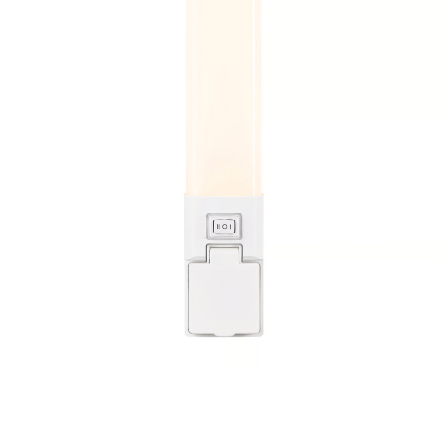 Nordlux - LED осветление за огледало за баня със вградена розетка SJAVER LED/15W/230V IP44 60 cm бяло