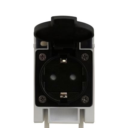 Nordlux - LED огледално осветление за баня с вграден контакт MALAIKA LED/15W/230V IP44 68,4 см черно