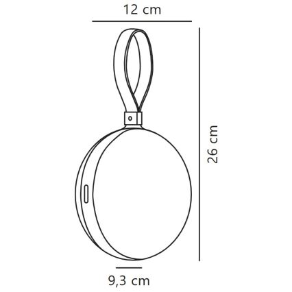 Nordlux - LED Преносима акумулаторна лампа LED/1W/3,7V IP54 жълти