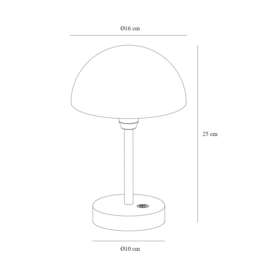 Nordlux - LED регулируема презареждаема външна настолна лампа ELLEN LED/2,8W/3,7V IP44 бежова