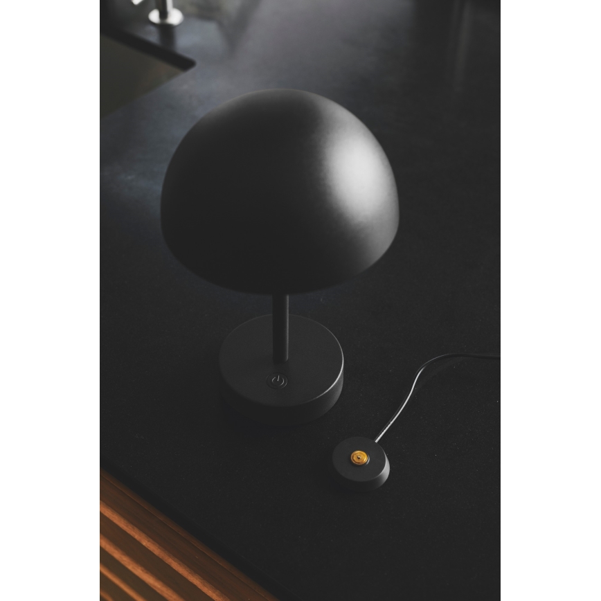 Nordlux - LED регулируема презареждаема външна настолна лампа ELLEN LED/2,8W/3,7V IP44 черна