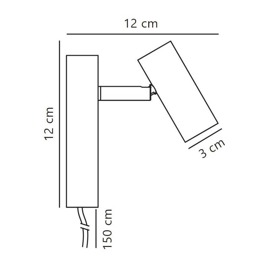 Nordlux - LED регулируемо стенен прожектор OMARI LED/3,2W/230V черен