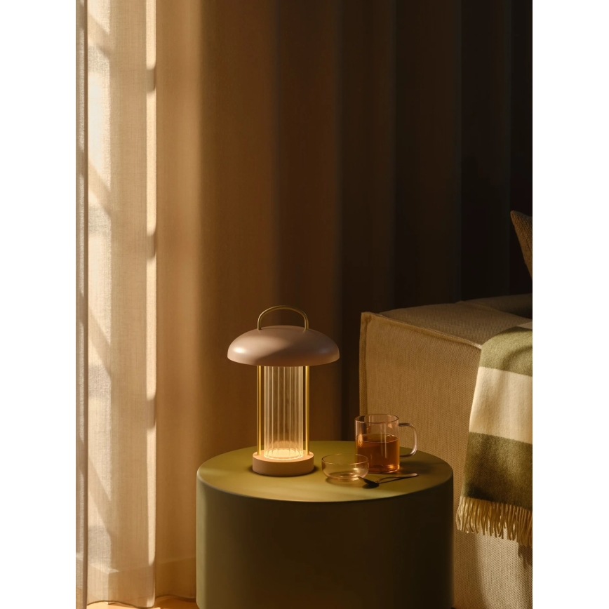 Nordlux - LED с регулируема яркост, презареждаема, сенсорна настолна лампа MIRANO LED/3W/3,7V розова