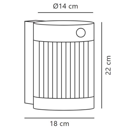 Nordlux - LED Соларен аплик със сензор COUPAR LED/3,2W/5V 3000K IP44