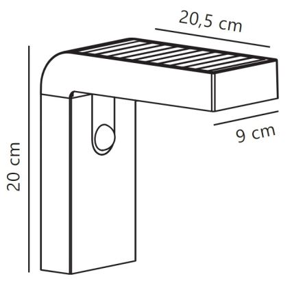 Nordlux - LED Соларен аплик със сензор ALYA LED/5W/3,7V IP44