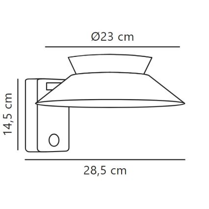 Nordlux - LED Соларен аплик със сензор JUSTINA LED/5W/3,7V IP44