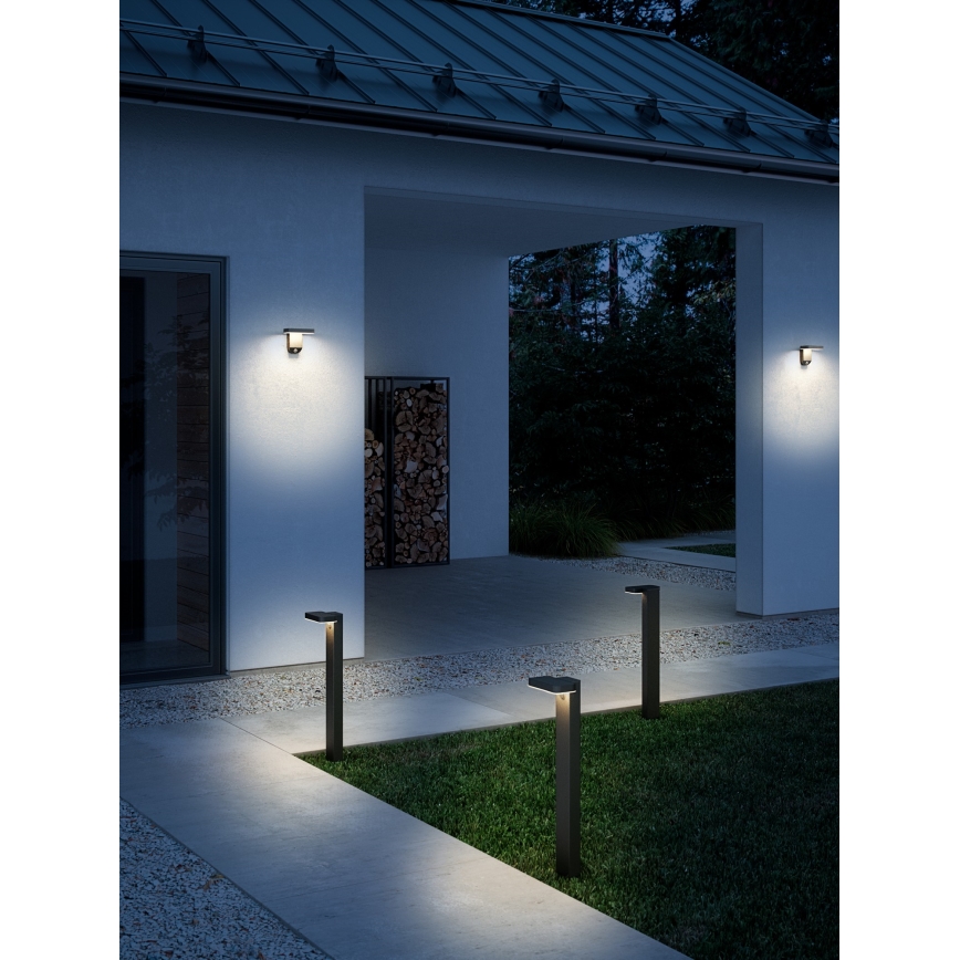 Nordlux - LED Соларен аплик със сензор RICA LED/5W/3,7V IP44 ъглов