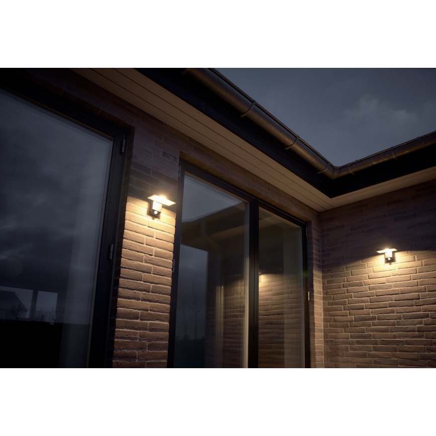 Nordlux - LED Соларен аплик със сензор RICA LED/5W/3,7V IP44 ъглов