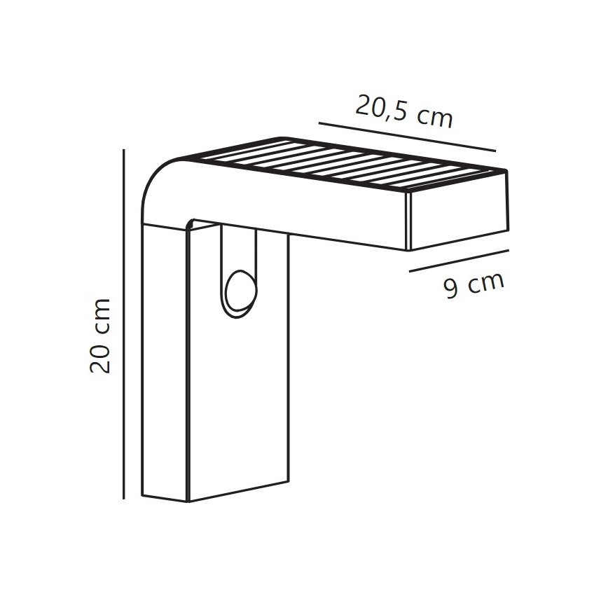 Nordlux - LED соларен стенен фенер с сензор ALYA LED/5W/3,7V IP44 2200 mAh