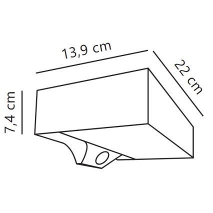 Nordlux - LED соларен стенен фенер с сензор MONAY LED/5W/5V 3000K IP44 2000 mAh черен
