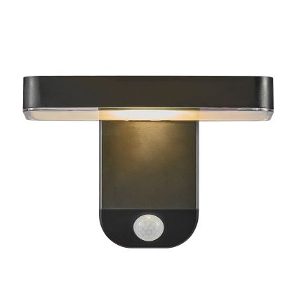 Nordlux - LED соларен стенен фенер с сензор RICA LED/5W/3,7V IP44 2200 mAh квадратен