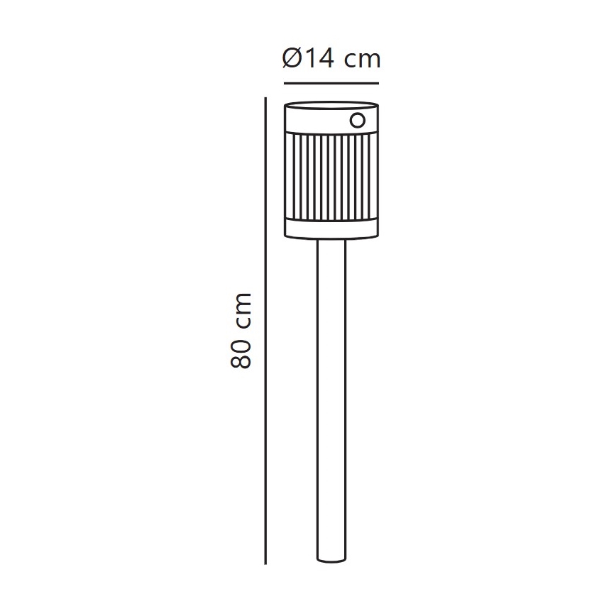 Nordlux - Соларна LED лампа COUPAR LED/3,2W/5V 3000K IP44 черна 1800 mAh