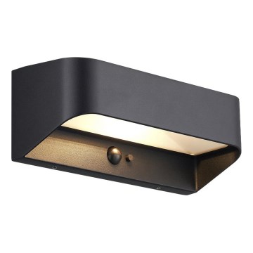 Nordlux - LED соларна лампа с сензор MARCELLIO LED/5W/5V IP54 2200 mAh черна