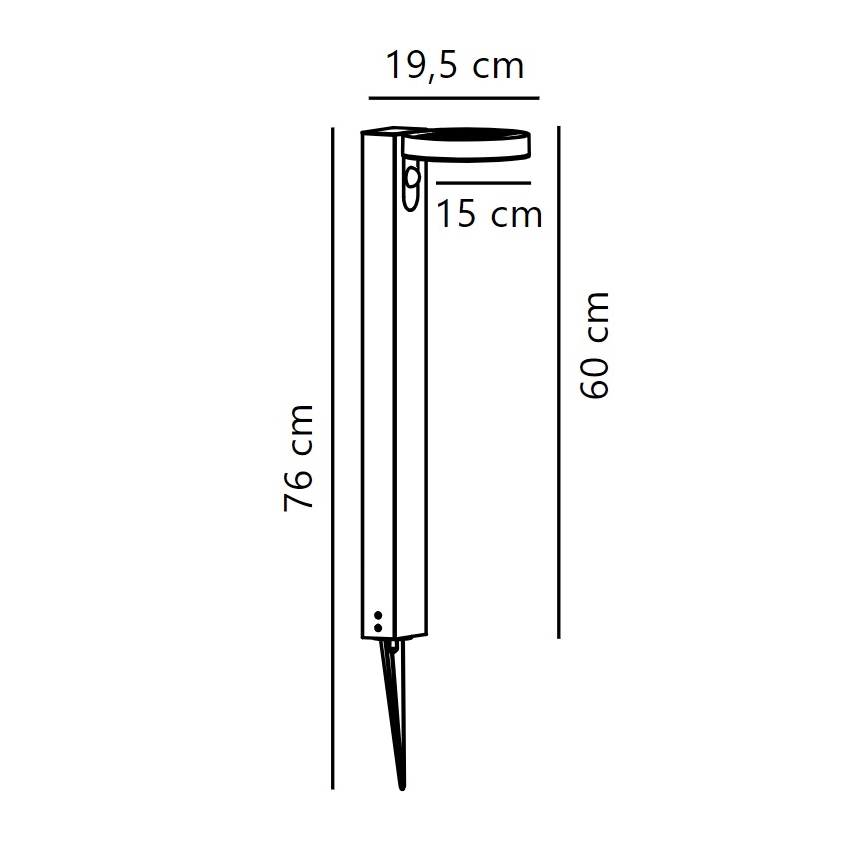 Nordlux - LED соларна лампа с сензор RICA LED/5W/3,7V 2200 mAh IP44