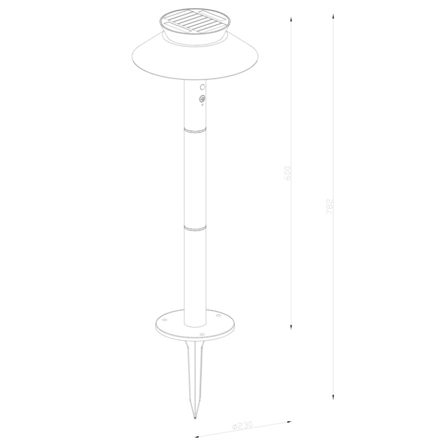 Nordlux - LED Соларна лампа със сензор JUSTINA LED/5W/3,7V IP44 1800 mAh
