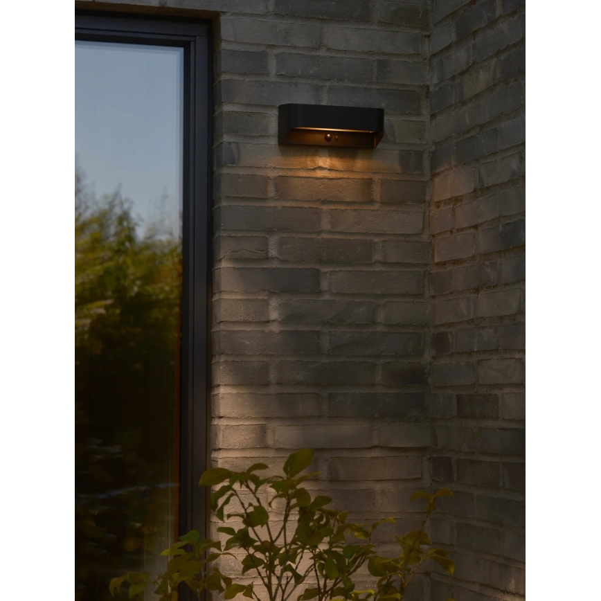 Nordlux - LED соларна лампа с сензор MARCELLIO LED/5W/5V IP54 2200 mAh черна