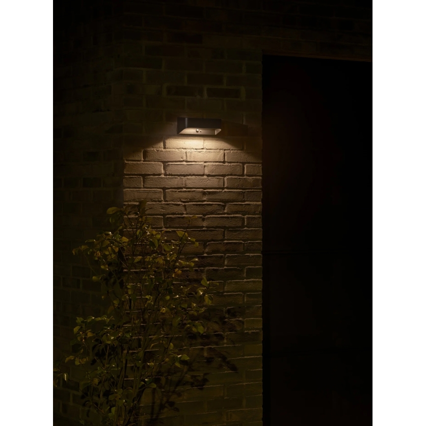 Nordlux - LED соларна лампа с сензор MARCELLIO LED/5W/5V IP54 2200 mAh черна