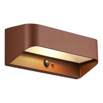 Nordlux - LED соларно осветително тяло със сензор MARCELLIO LED/5W/5V IP54 2200 mAh кафяво