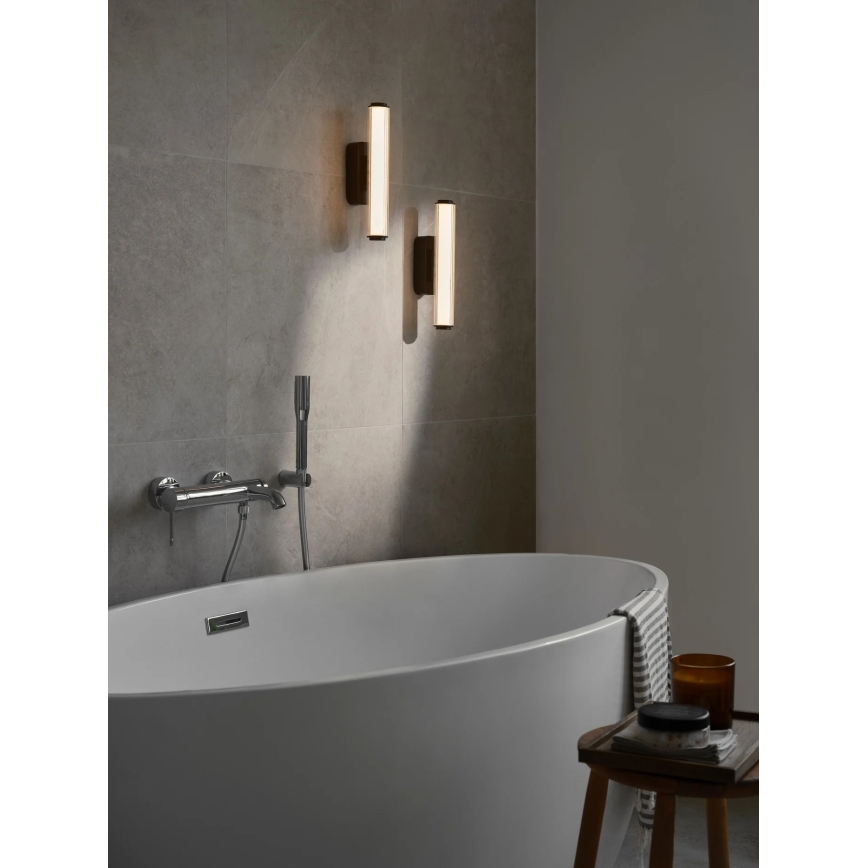Nordlux - Димируемо LED стенно осветително тяло за баня VIRELLE LED/8W/230V 3000/4000K IP44 черно