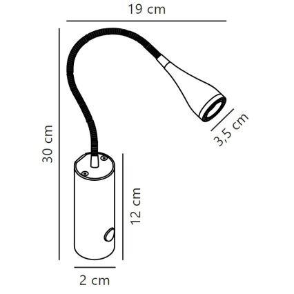 Nordlux - LED Стенен спот MENTO LED/3W/230V бял