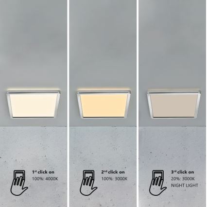 Nordlux - LED димируемо таванно осветително тяло за баня OJA LED/14,5W/230V 3000/4000K IP54 30x30 см