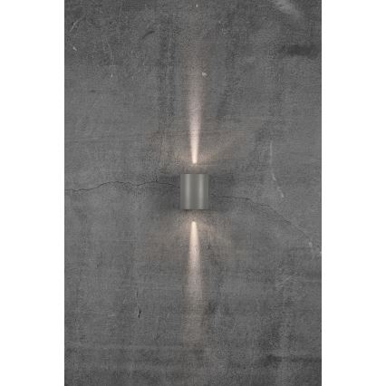 Nordlux - LED външно стенно осветително тяло CANTO 2xLED/5,5W/230V IP44 сиво