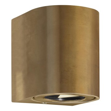 Nordlux - LED външно стенно осветително тяло CANTO 2xLED/6W/230V IP44 месинг