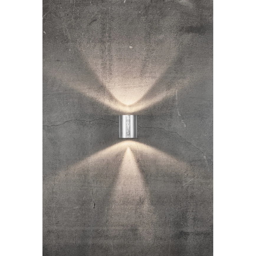 Nordlux - LED външно стенно осветително тяло CANTO 2xLED/6W/230V IP44 сребристо