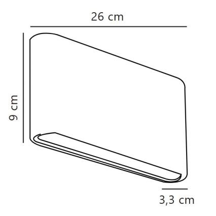 Nordlux - LED външно стенно осветително тяло KINVER LED/10W/230V IP54 бяло