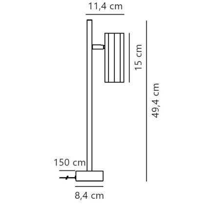 Nordlux - Настолна лампа ALANIS 1xGU10/15W/230V черен