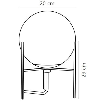 Nordlux - Настолна лампа ALTON 1xE14/15W/230V
