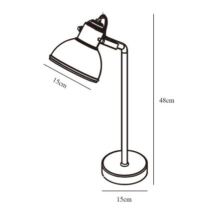 Nordlux - Настолна лампа ASLAK 1xE27/15W/230V