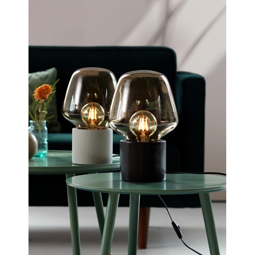 Nordlux - Настолна лампа CHRISTINA 1xE27/25W/230V бетон/черен