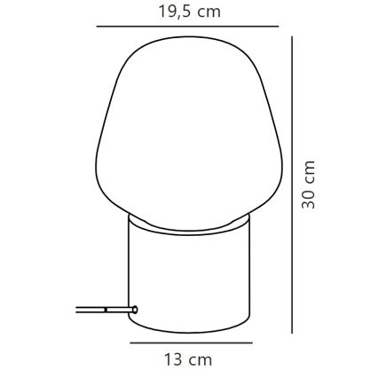 Nordlux - Настолна лампа CHRISTINA 1xE27/25W/230V бетон/черен