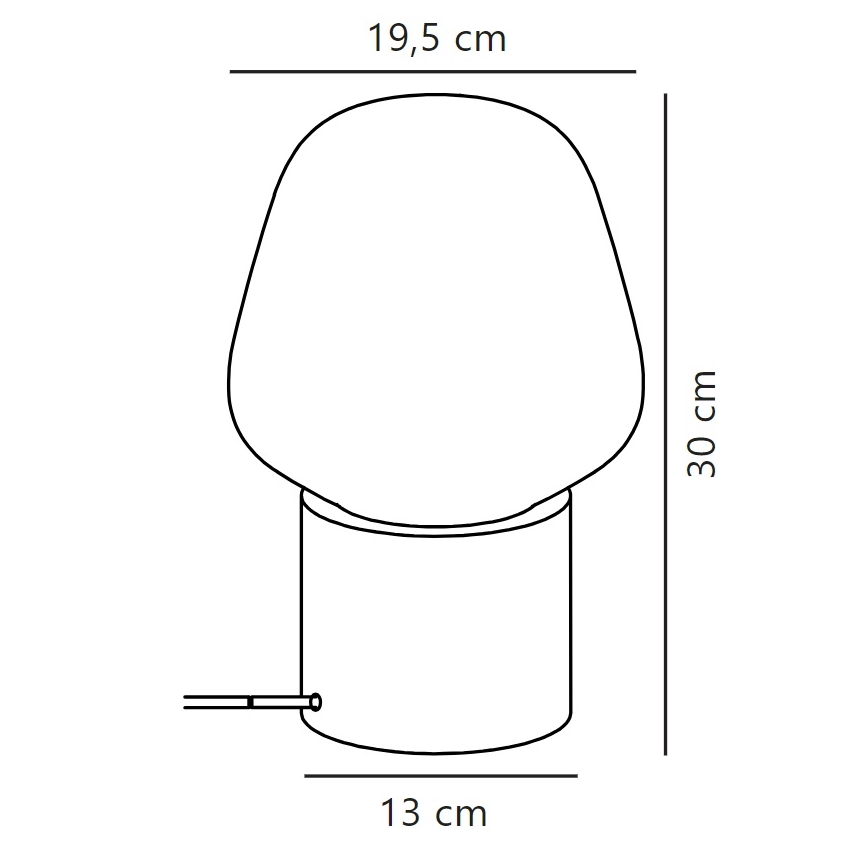 Nordlux - Настолна лампа CHRISTINA 1xE27/25W/230V бетон/черен