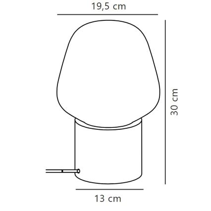 Nordlux - Настолна лампа CHRISTINA 1xE27/25W/230V бетон/сив