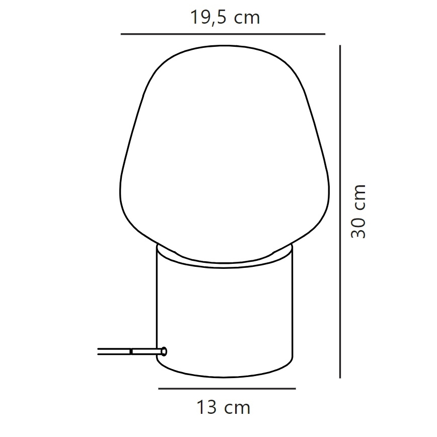Nordlux - Настолна лампа CHRISTINA 1xE27/25W/230V бетон/сив
