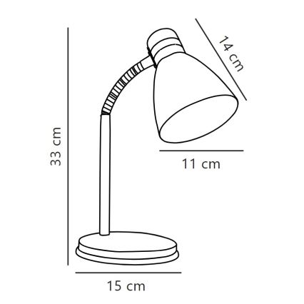Nordlux - Настолна лампа CYCLONE 1xE14/15W/230V бял